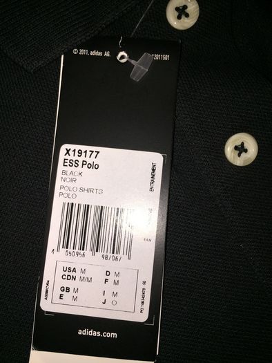 adidas men's polo size m brand new