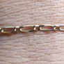 Vintage Solid 9Ct Yellow Gold 375 Figaro link Bangle Bracelet,  length 7.5" - 1,8g Image 3