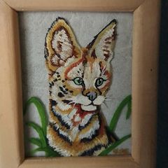 Cats oil painting