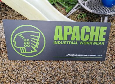 Large Apache Workwear Sign