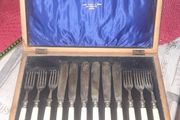 Antique Silver Plated Cutlery Set, John Dyson &amp; Sons Silversmiths Based in Leeds, England. They were historically prominent for manufacturing High Quality Silver Wares and Jewellery.