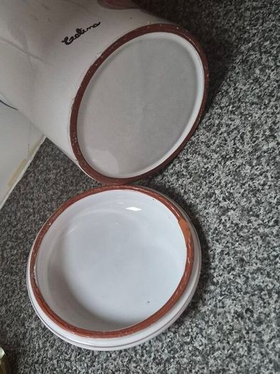 Vintage Terracotta kitchen Canister Set
