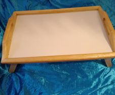 Wooden Folding Bed Tray / Laptop Stand Wipe-Clean Surface
