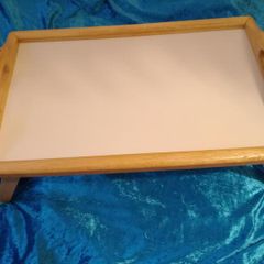 Wooden Folding Bed Tray / Laptop Stand Wipe-Clean Surface