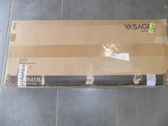 VASAGLE Coat Rack, Hallway Cabinet, with Top Board, Shoe Rack, Bench and 5 Double Hooks
