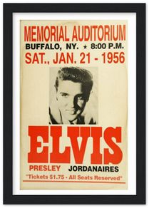 Elvis Presley Buffalo New York 1956 Framed Poster