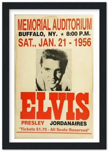 Elvis Presley Buffalo New York 1956 Framed Poster
