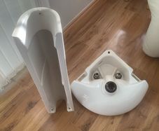 Twyford cloakroom corner sink and pedestal