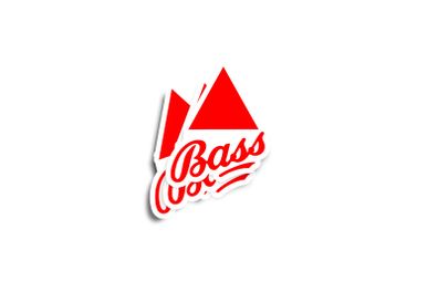 Bass Glossy Stickers 2-Pack