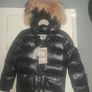 Brand New Never Worn Pyrenex Authentic Shiny Fur Girls Down Jacket Age 12 Black Image 4