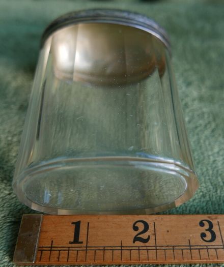 Antique Edwardian 1800s Set 5 Sterling Silver Cut Glass Vanity Pin Bottles Jars