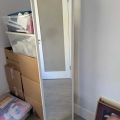 Full length white mirror