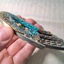 CLEARANCE Exquisite Metal Incense Holder with Genuine Stones - Perfect for Smudging & Ceremonial Use Image 6