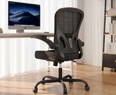 Ergonomic Office Chair, High Back Mesh Desk Chair with 330LBS Capacity and 90 Flip-up Armrests, Office Chairs for Home with Height-Adjustable