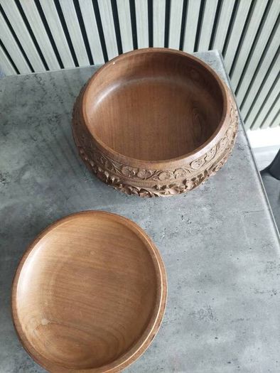 hand carved wooden bowl