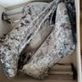 Grey crushed velvet sock boots Image 4