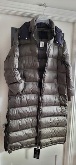 GUESS L.A. khaki full length puffer coat Sz XL (Fit 14-18UK) - Bnwt Rrp 249