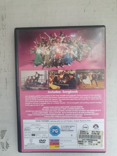 Grease the movie DVD and booklet