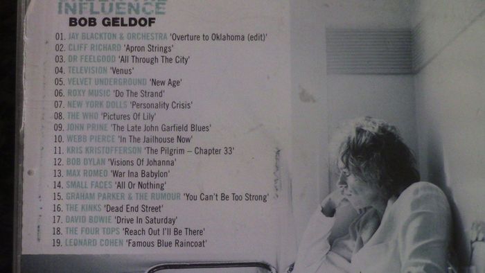 Bob Geldof - Under The Influence CD (Dr Feelgood, Roxy Music, New York Dolls, Bowie, Cohen, etc.)