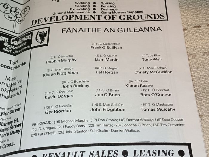 Rare 1988 Gaa programme For Sale Here