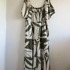 Khaki Print Dress (Brand New Without Tags)