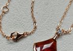Natural Carnelian with silver necklace