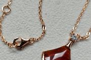 Natural Carnelian with silver necklace