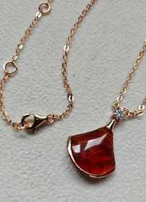 Natural Carnelian with silver necklace