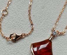 Natural Carnelian with silver necklace