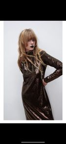 Limited edition sequin brown dress