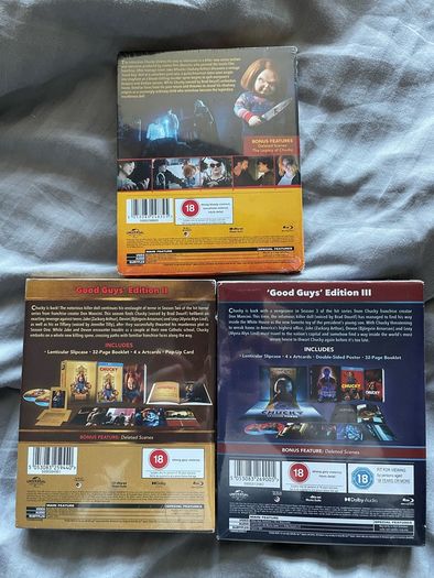 Chucky TV Series 1-3 Blu Ray Bundle Brand New (Not Hot Toys/Neca)