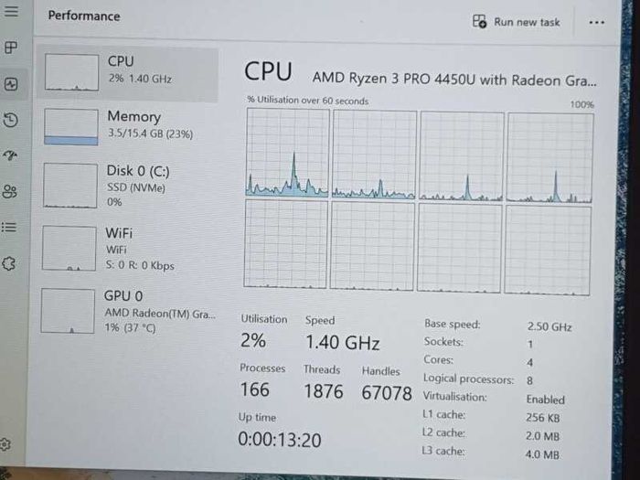 Lenovo ThinkPad L14 Gen 1 Laptop | Ryzen 3 Pro 4450U | 16GB RAM | 256GB NVMe SSD | Windows 11 Pro
