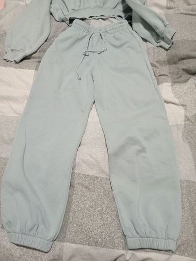 Blue crop top and trousers