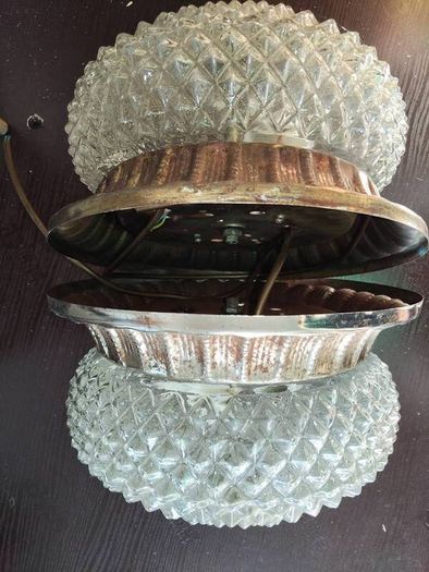Two Vintage Mid Century Modern Celing lights