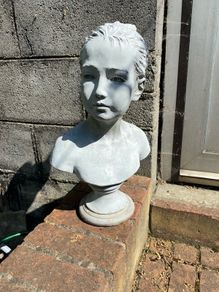 bust of a young woman made of fibreglass