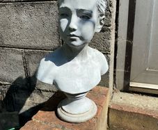 bust of a young woman made of fibreglass