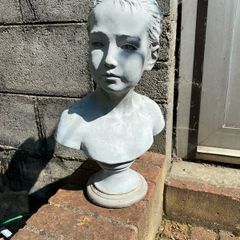 bust of a young woman made of fibreglass