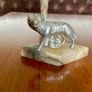 Antique Grand Tour Silvered Model Of The Capitoline Wolf ca 1910 Image 9