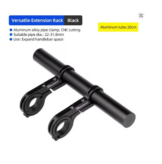 20cm Aluminium Alloy Bicycle Handlebar Extended Bracket Bike Headlight Mount Bar Computer Holder Lamp Support Rack Alloy Fiber Stand