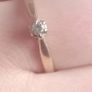 375 9ct yellow gold natural diamond ring - size L Image 4