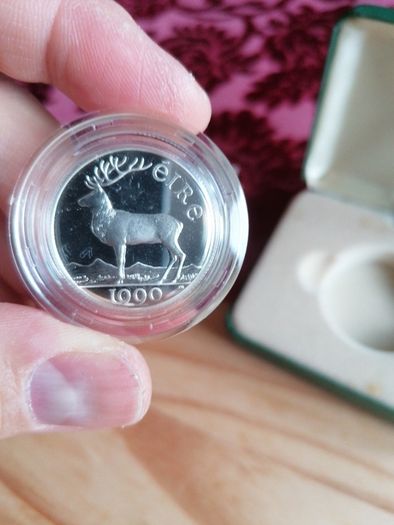 1990 Ireland Silver Proof 5 ECU Coin