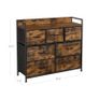Chest of drawers with 7 fabric Drawers Drawers with Handles Metal Frame Industrial Design Image 2