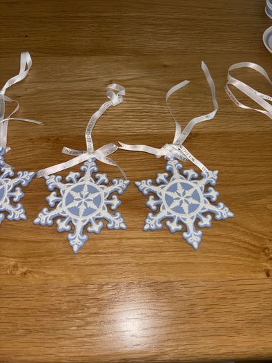 Wedgwood Christmas Tree Blue Snowflake Ornament
