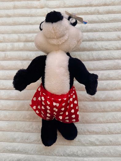 Vintage Looney Tunes Pepe Le Pew Skunk Plush Red Heart Boxers 1997 approx. 35 cm. Please see photos