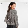 Topshop leopard print black & cream ladies blouse Image 3