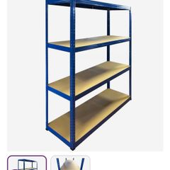 Metal storage shelves