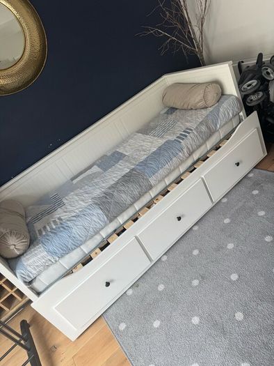 IKEA HEMNES Day Bed + Mattress + 3 Storage Drawers