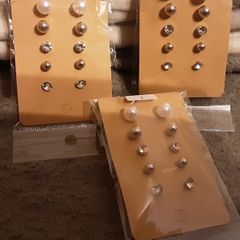 white metal earrings #1