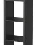 Ikea Kallax Black shelving unit with green cupboard door Image 3