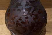Large Frosted Glass Amethyst vase
